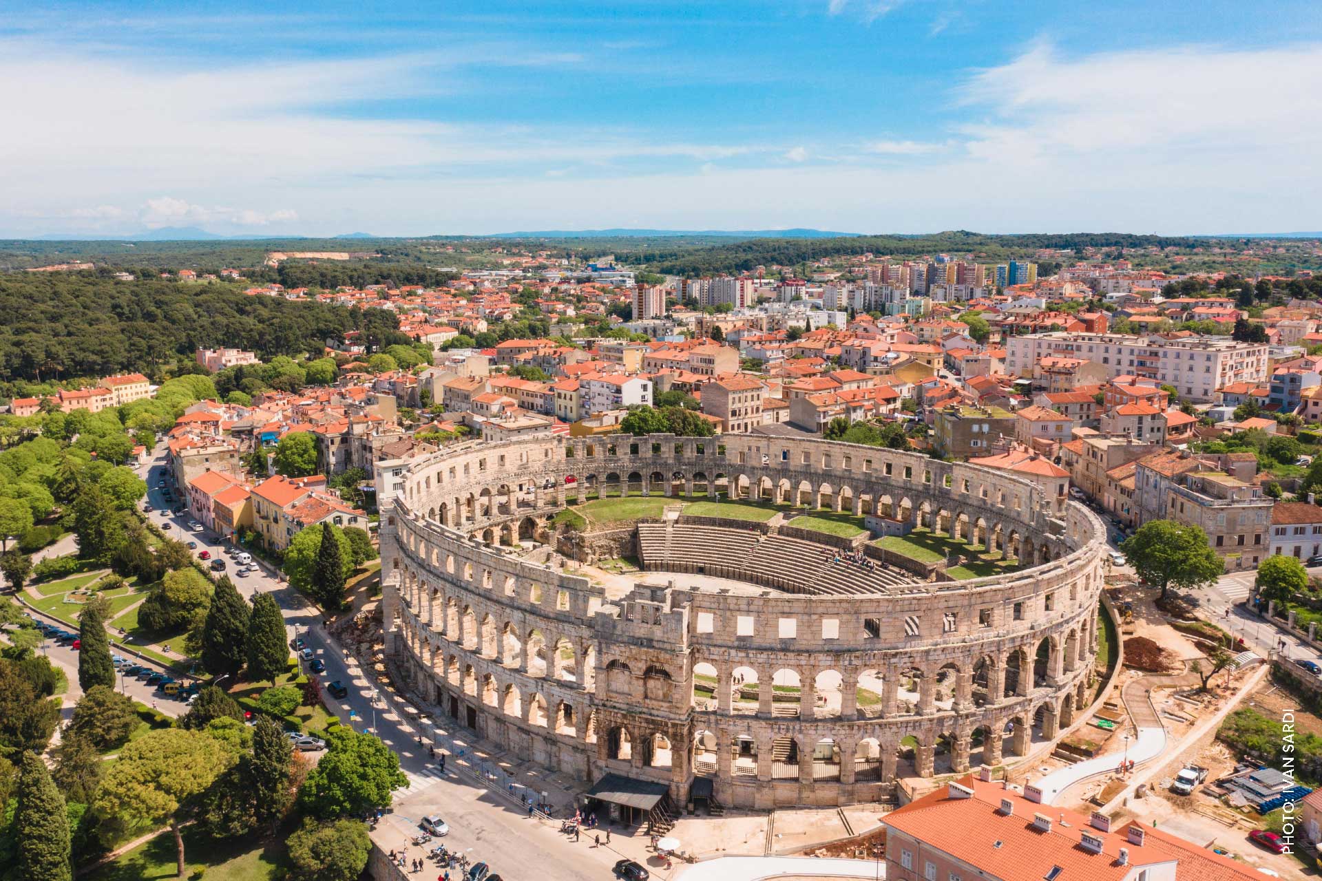 Arena-in-Pula-Croatia Roman Arena in Pula Croatia
